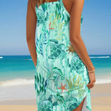 Haley™ - Vestido tropical estampado con tirantes