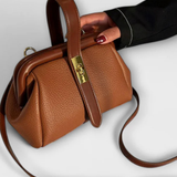 Joanna | Bolso Cruzado Mini Estructurado para Mujer con Asa Superior y Cierre Dorado
