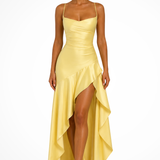 Sienna | Vestido Maxi de Satén con Cuello de Cowl para Mujeres