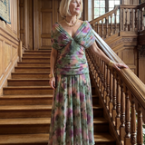 Calen | Vestido midi elegante con hombros descubiertos y diseño fluido
