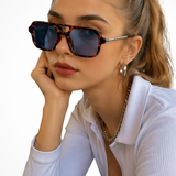 Margaux | Gafas de Sol Aviador Cuadradas Doble Puente para Mujeres