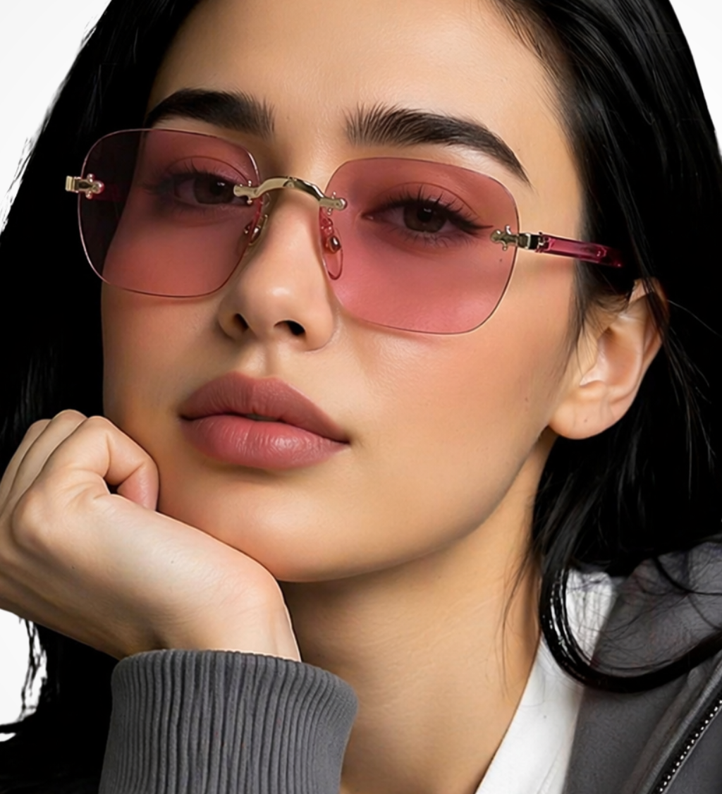 Florette | Gafas de sol de mujer sin montura con lentes degradados de gran tamaño