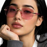 Florette | Gafas de sol de mujer sin montura con lentes degradados de gran tamaño