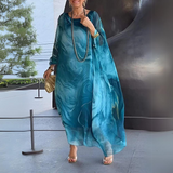 Paetyn | Vestido maxi con escote redondo y mangas largas