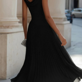 Vivienne | Vestido midi drapeado y plisado para invitadas de boda