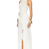 Cosima | Vestido maxi de cuello alto sin mangas para invitadas de boda