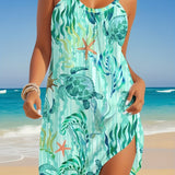 Haley™ - Vestido tropical estampado con tirantes