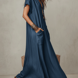 Vestido maxi bohemio de caída fluida sin esfuerzo