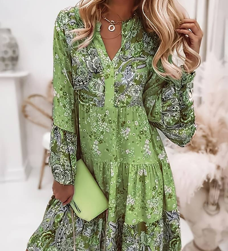 Ashley™ - Vestido boho estampado