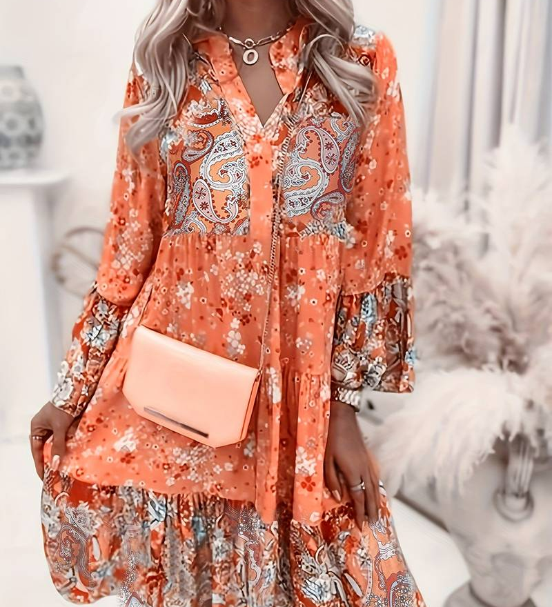 Ashley™ - Vestido boho estampado