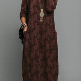 Lea - Vestido informal de invierno con cuello redondo