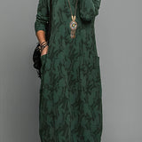 Lea - Vestido informal de invierno con cuello redondo