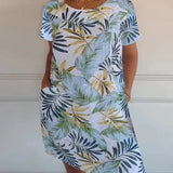 Vestido de verano para señora con bolsillos y estampado vibrante