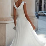 Vivienne | Vestido midi drapeado y plisado para invitadas de boda