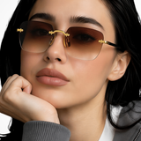 Florette | Gafas de sol de mujer sin montura con lentes degradados de gran tamaño