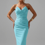 Genevieve | Vestido sin mangas para mujer con escote en forma de corazón y volantes