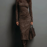 Mildred™ Vestido largo elegante en ante