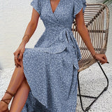 Elara | Vestido envolvente fluido que disimula el abdomen
