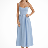 Aurevia | Vestido midi de invitada de boda estilo Ascot para mujer