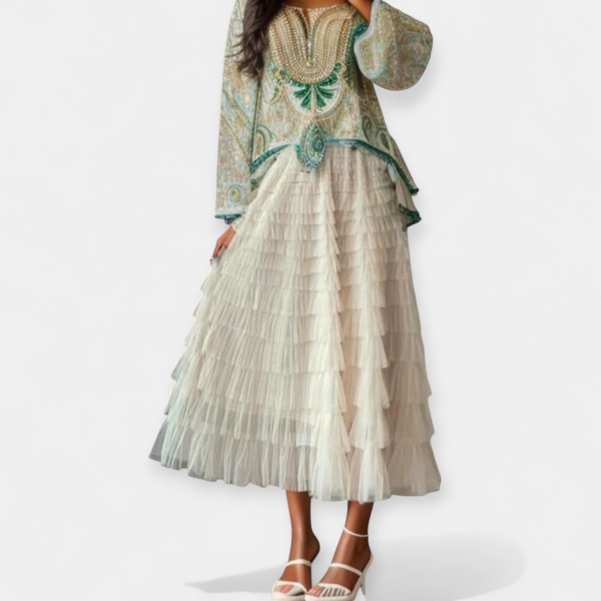 Vilnis | Falda elegante con detalles decorativos de tul