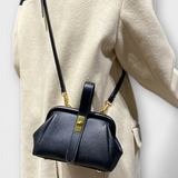 Joanna | Bolso Cruzado Mini Estructurado para Mujer con Asa Superior y Cierre Dorado