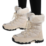 Yasmine - Botas de neve de veludo quentes e impermeáveis para mulheres