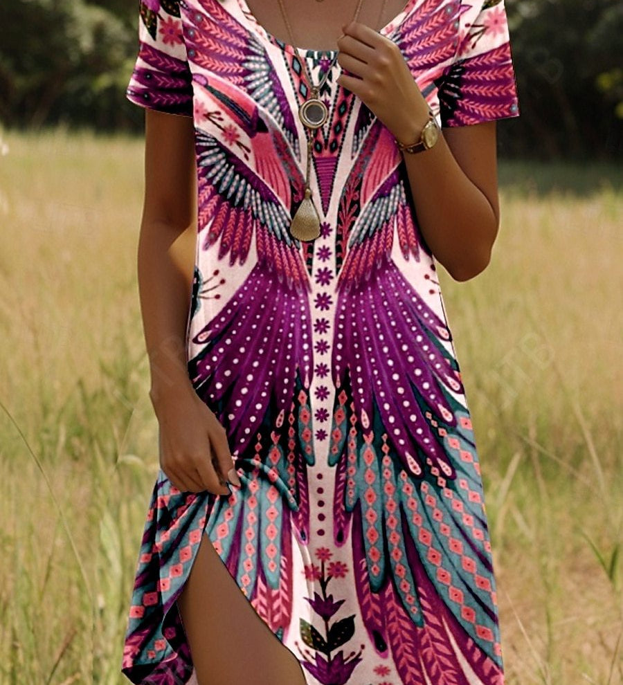Mabel™ - Vestido de verano moderno con estampado étnico