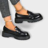 Laine | Mocasines para mujer con diseño ortopédico y tacones de satén