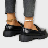 Laine | Mocasines para mujer con diseño ortopédico y tacones de satén