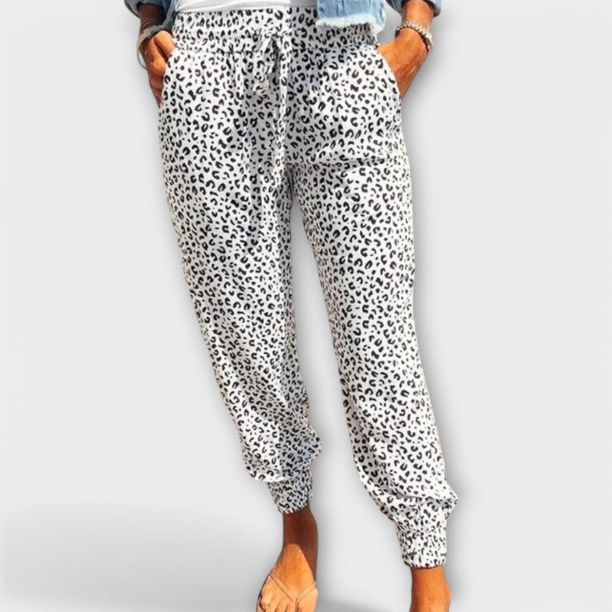 Feli | Pantalones anchos con estampado de leopardo