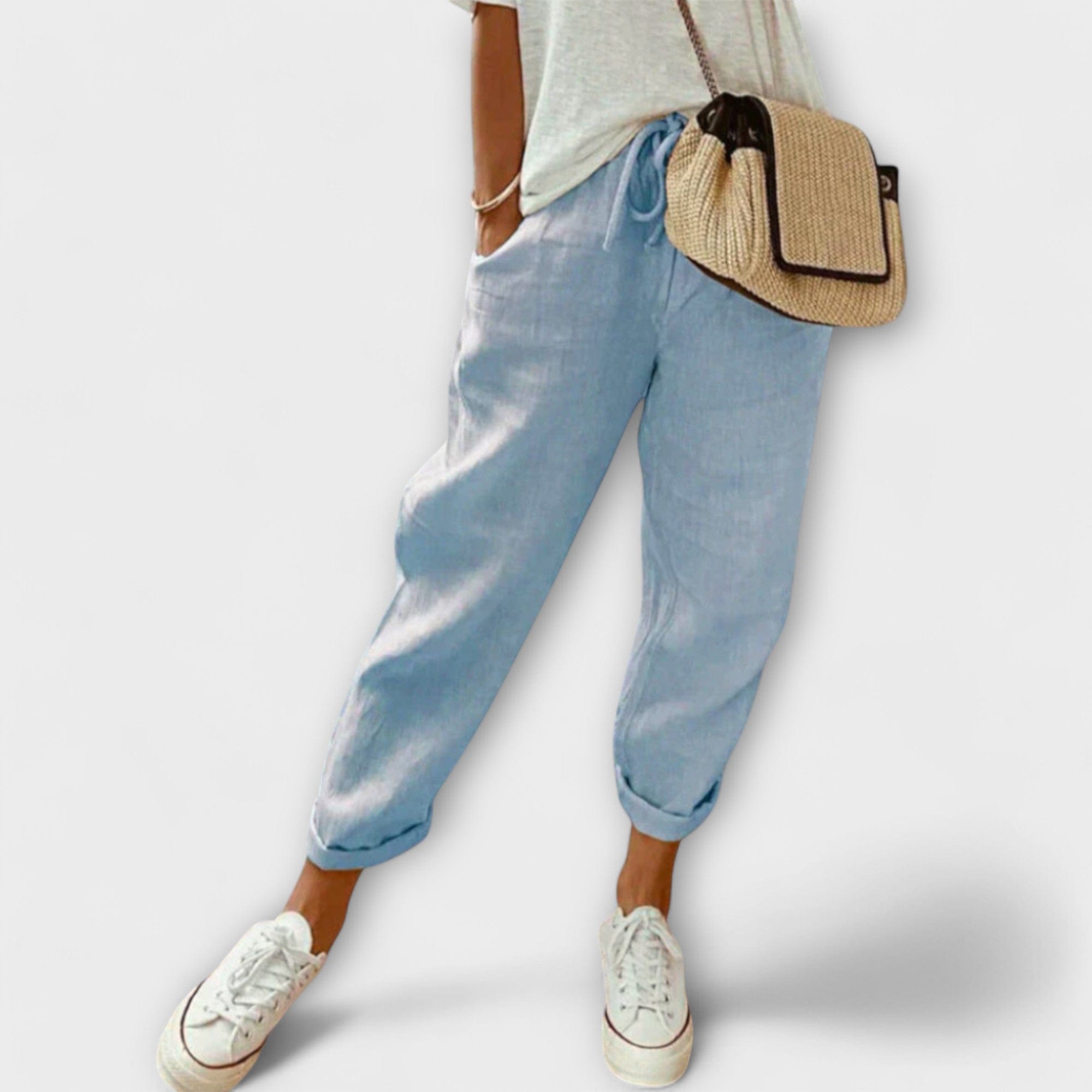 Bibi | Pantalones de lino ligeros y ajustados