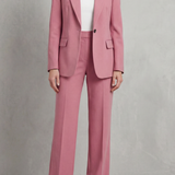 Brenda | Elegante traje de pantalón azul con corte holgado