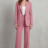 Brenda | Elegante traje de pantalón azul con corte holgado