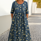 Eliza | Vestido midi casual - estilo sin costuras, confort diario
