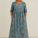 Eliza | Vestido midi casual - estilo sin costuras, confort diario