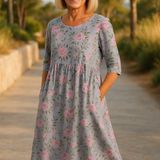 Eliza | Vestido midi casual - estilo sin costuras, confort diario