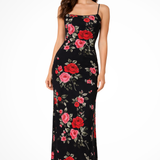 Elara | Vestido Maxi de Verano para Mujer con Tirantes de Espagueti y Flores