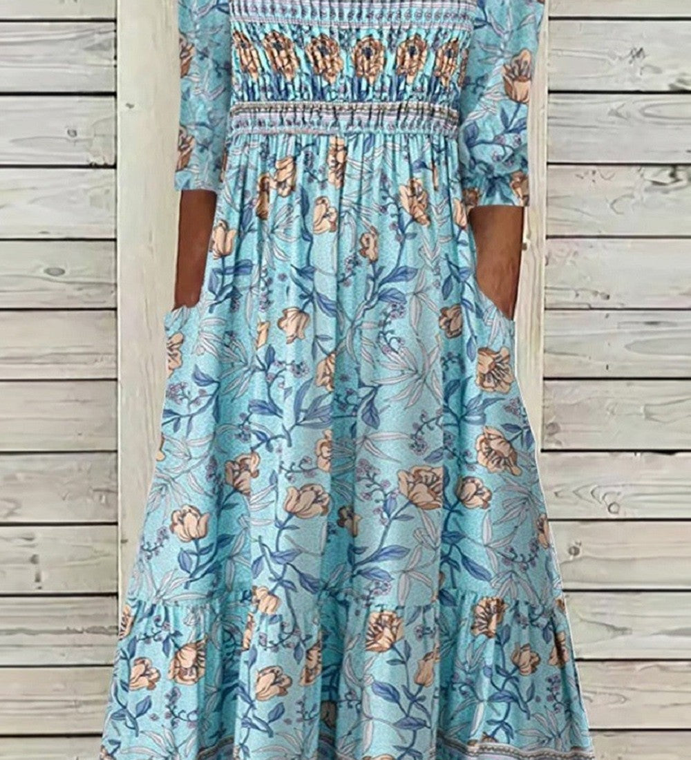 Darcie™ - Vestido floral elegante con cobertura suave del abdomen