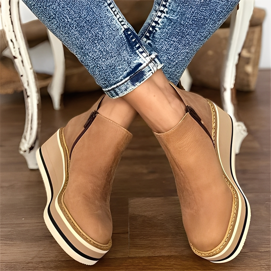 Lyana - Botas de inverno com fecho éclair para mulheres