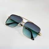 Barlow | Gafas de Sol Aviador Retro con Montura Dorada y Lentes Gradientes UV400