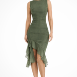 Briella | Vestido Midi de Verano para Mujeres con Cuidado de Cuadrícula