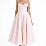 Junio | Vestido midi de corsé para invitadas de boda