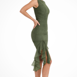 Briella | Vestido Midi de Verano para Mujeres con Cuidado de Cuadrícula