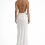 Ottilie | Vestido Maxi de Satén con Cuello Halter para Mujer
