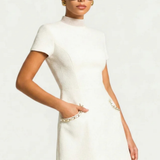 Bronwen | Vestido mini para mujer con detalles de perlas y bolsillos