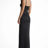 Mirabel | Vestido Maxi de Satén con Corsé y Encaje Sweetheart para Mujeres