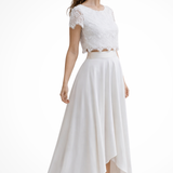 Elaris | Top de Encaje para Mujeres y Falda Maxi para Invitadas de Boda y Novias