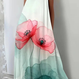 Mabel | Vestido maxi de verano sin mangas con estampado floral para mujer