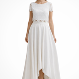 Elaris | Top de Encaje para Mujeres y Falda Maxi para Invitadas de Boda y Novias