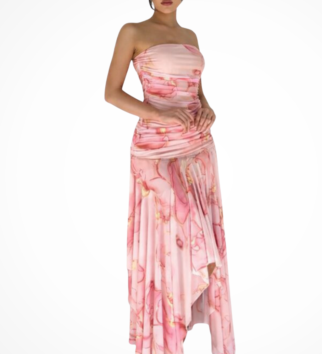 Kordelija | Vestido maxi sin mangas de flores para invitadas de boda